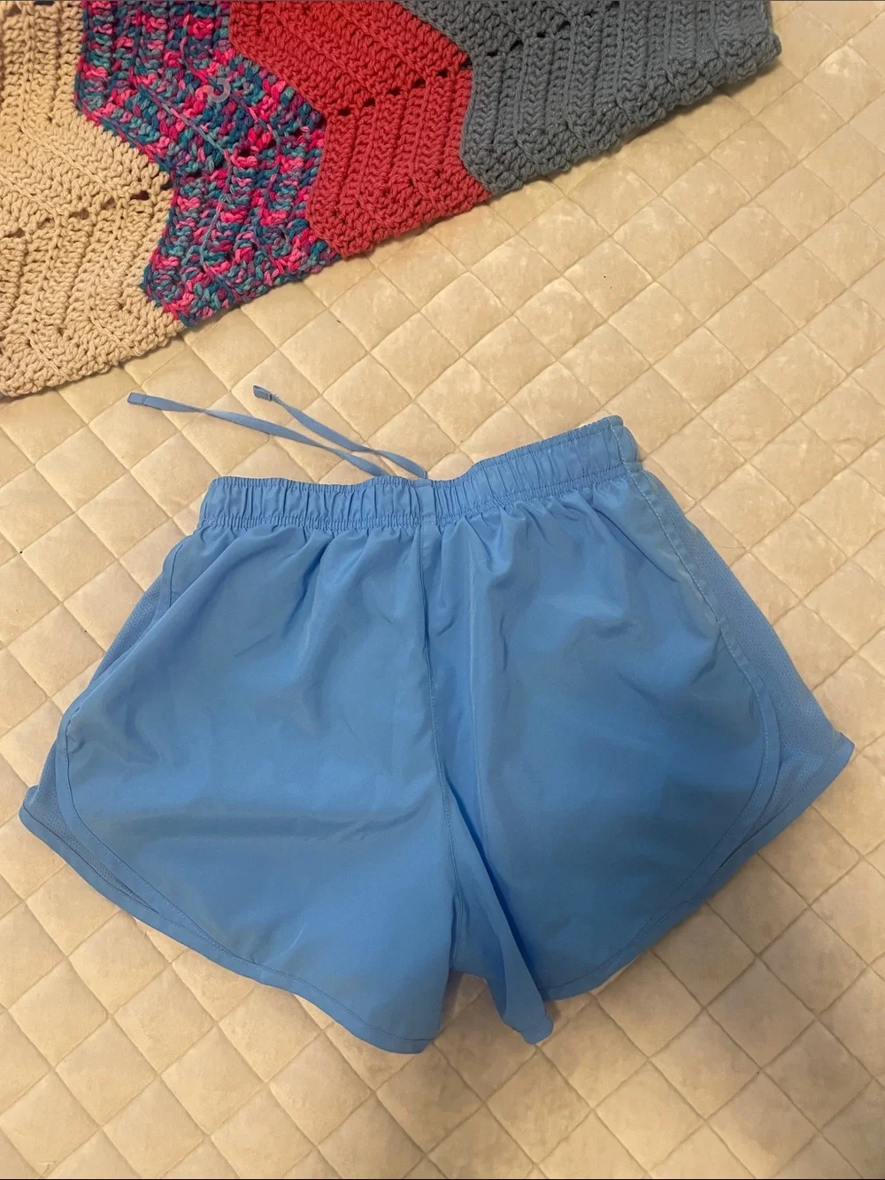 Nike Women's Sky Blue Athletic Running Shorts